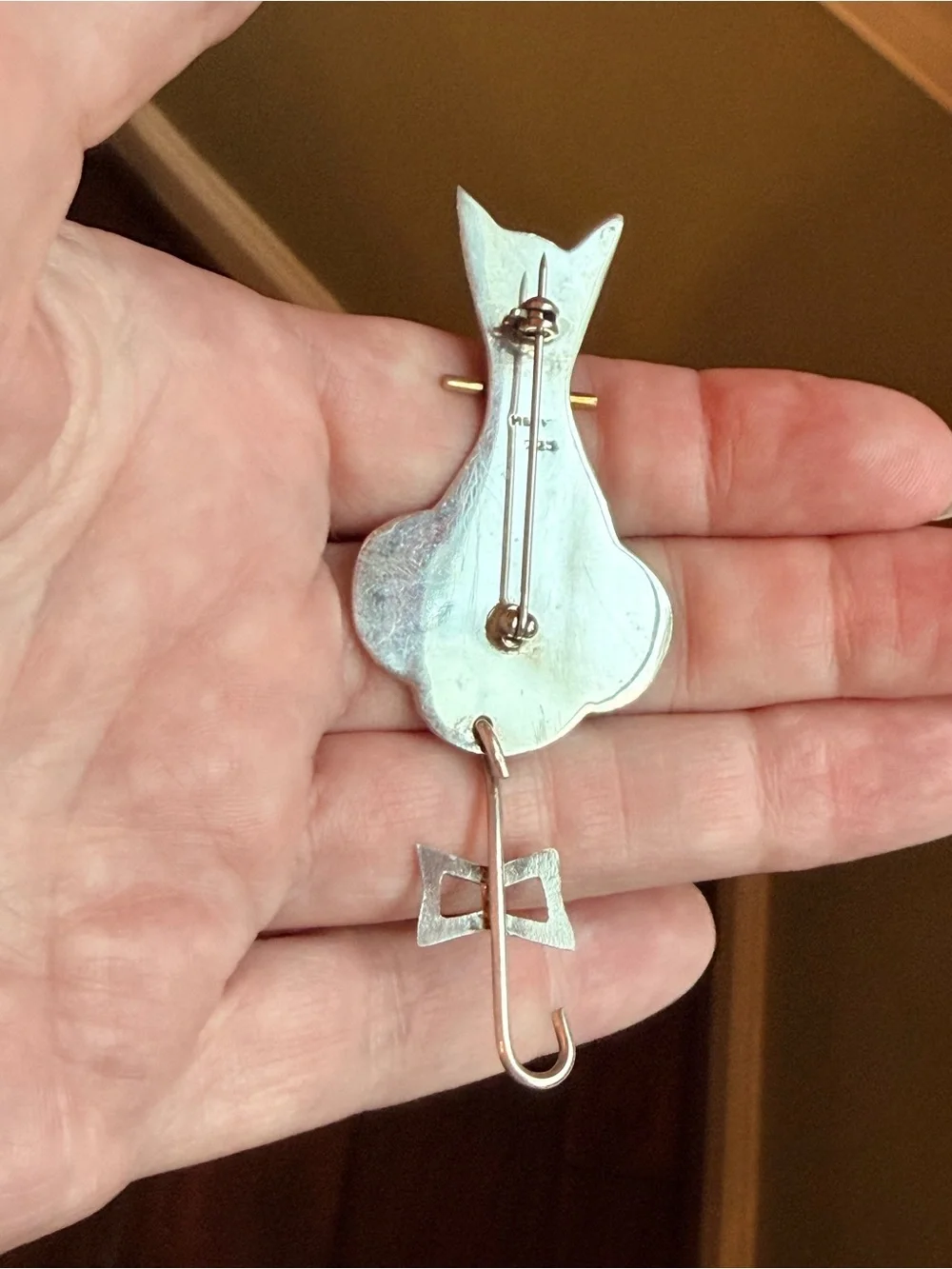 Vintage 925 Mexican Cat Brooch